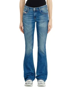 Bootcut Jeans Low Waist 1969 D-Ebbey, Mittelblau, Reißverschluss