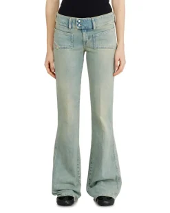 Bootcut Jeans Low Waist D-Hush, Mittelblau, Reißverschluss