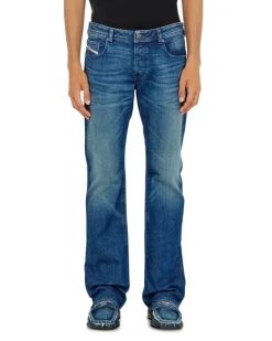 Bootcut Jeans Low Waist 2007 Zatiny, Dunkelblau, Knopfverschluss