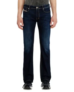 Bootcut Jeans Low Waist 2007 Zatiny, Dunkelblau, Knopfverschluss
