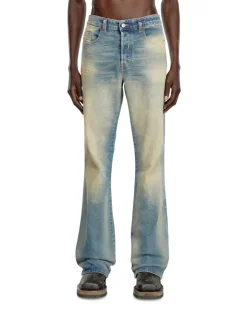 Bootcut Jeans Regular Waist 1998 D-Buck, Mittelblau, Knopfverschluss