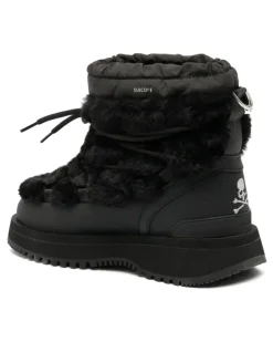Bower Stiefel mit Pelz - Schwarz