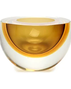 Bowl Drop Skulptur aus Muranoglas - Gelb
