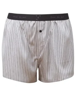 Boxershorts mit Nadelstreifen - Weiß