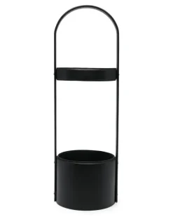 Brennan Regenschirmhalter mit Logo-Print - Schwarz