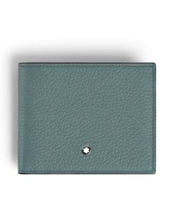 Brieftasche 6 cc aus Grain Leder - Frosted Blue - Leder - MB223015 - Brieftaschen