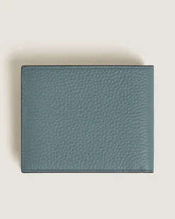 Brieftasche 6 cc aus Grain Leder - Frosted Blue - Leder - MB223015 - Brieftaschen