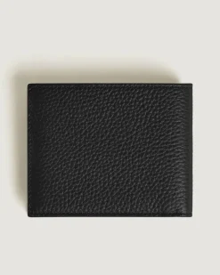Brieftasche 6 cc aus Grain Leder - Schwarz - Leder - MB220198 - Brieftaschen