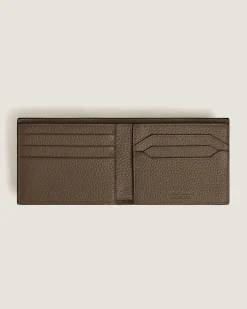 Brieftasche 6 cc aus Grain Leder - Haselnussbraun - Leder - MB220199 - Brieftaschen