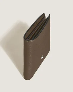 Brieftasche 6 cc aus Grain Leder - Haselnussbraun - Leder - MB220199 - Brieftaschen