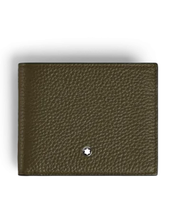 Brieftasche 6 cc aus Grain Leder - Khaki - Leder - MB220197 - Brieftaschen
