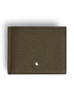 Brieftasche 6 cc aus Grain Leder - Khaki - Leder - MB220197 - Brieftaschen