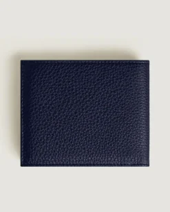 Brieftasche 8 cc aus Grain Leder - Mitternachtsblau - Leder - MB220038 - Brieftaschen