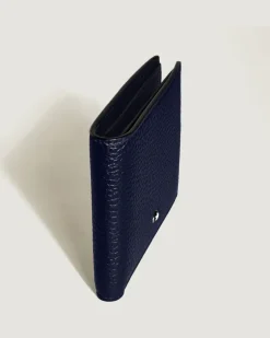 Brieftasche 8 cc aus Grain Leder - Mitternachtsblau - Leder - MB220038 - Brieftaschen