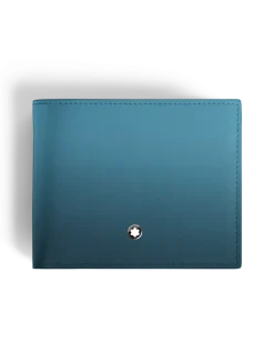 Brieftasche 6 cc aus Meisterstück Leder - Rauchiges Sfumato-Blau - Leder - MB199266 - Brieftaschen