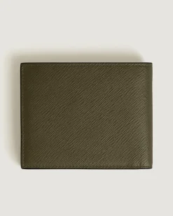 Brieftasche 6 cc aus Sartorial Leder - Khaki - Leder - MB221362 - Brieftaschen