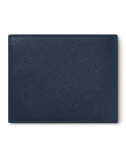 Brieftasche 6 cc aus Sartorial Leder - Tintenblau - MB131721 - Brieftaschen