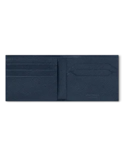 Brieftasche 6 cc aus Sartorial Leder - Tintenblau - MB131721 - Brieftaschen