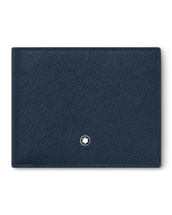 Brieftasche 6 cc aus Sartorial Leder - Tintenblau - MB131721 - Brieftaschen