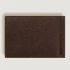 Brieftasche 6 cc mit Geldscheinklammer aus Sartorial Leder - Ebony colour - Leder - MB223017 - Brieftaschen
