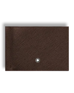 Brieftasche 6 cc mit Geldscheinklammer aus Sartorial Leder - Ebony colour - Leder - MB223017 - Brieftaschen