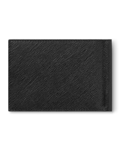 Brieftasche 6 cc mit Geldscheinklammer aus Sartorial Leder - Schwarz - Leder - MB130316 - Brieftaschen