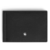Brieftasche 6 cc mit Geldscheinklammer aus Grain Leder - Schwarz - Leder - MB221402 - Brieftaschen