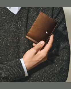 Brieftasche 6 cc mit Geldscheinklammer aus Meisterstück Sfumato-Leder - Sfumato-Braun - Leder - MB220316 - Brieftaschen
