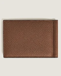 Brieftasche 6 cc mit Geldscheinklammer aus Grain Leder - Rehbraun - Leder - MB221400 - Brieftaschen
