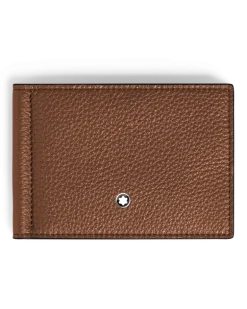Brieftasche 6 cc mit Geldscheinklammer aus Grain Leder - Rehbraun - Leder - MB221400 - Brieftaschen