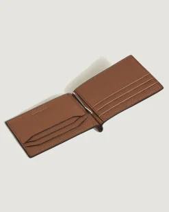Brieftasche 6 cc mit Geldscheinklammer aus Grain Leder - Rehbraun - Leder - MB221400 - Brieftaschen