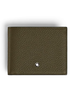 Brieftasche 4 cc mit Münzfach aus Grain Leder - Khaki - Leder - MB220216 - Münzbörsen