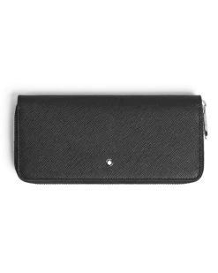 Brieftasche 8 cc mit Reißverschluss aus Sartorial Leder - Schwarz - Leder - MB222949 - Brieftaschen