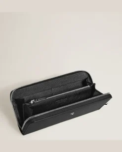 Brieftasche 8 cc mit Reißverschluss aus Sartorial Leder - Schwarz - Leder - MB222949 - Brieftaschen