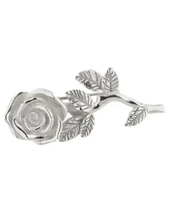 Brosche aus Sterlingsilber mit Rosenmotiv