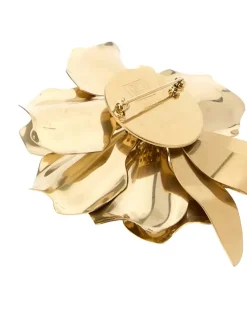 Brosche mit Blumenmotiv - Gold