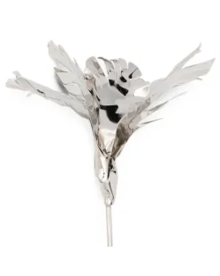 Brosche mit Blumenmotiv - Silber