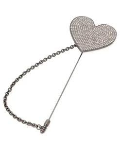 Brosche mit Herzform - Silber
