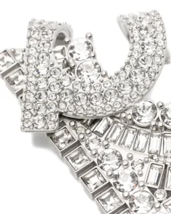 Brosche mit Kristallen - Silber