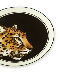 Brotteller mit Leoparden-Print (2er-Set) - Schwarz