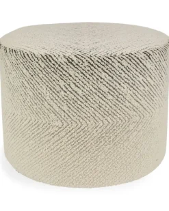 Brouges Hocker mit Zickzackmuster - Schwarz