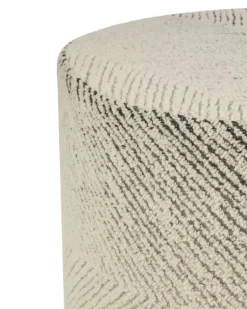 Brouges Hocker mit Zickzackmuster - Schwarz