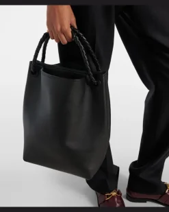 Bucket Bag Andiamo Small aus Leder Schwarz
