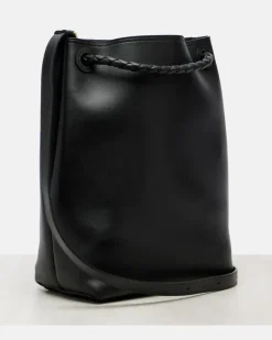 Bucket Bag Andiamo Small aus Leder Schwarz