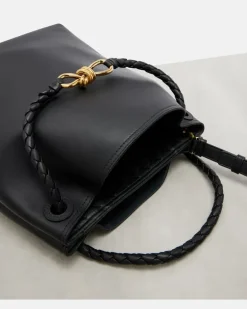 Bucket Bag Andiamo Small aus Leder Schwarz