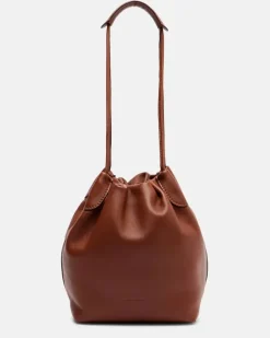 Bucket-Bag Bale Softy Small aus Leder Braun