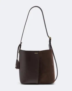 Bucket Bag Bilbao Medium aus Leder Braun