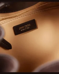 Bucket Bag Bon Bon Small aus Veloursleder Braun