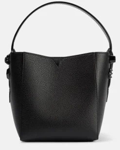 Bucket Bag Cabachic Mini aus Leder Schwarz