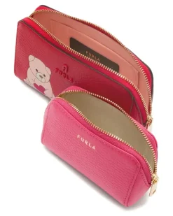 Camelia Kosmetiktasche mit Print (2er-Set) - Rot